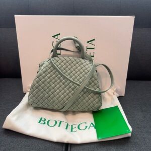 Bottega Veneta Sage Green Intrecciato mini handle bag